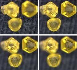 Multiple focused images of diamond
